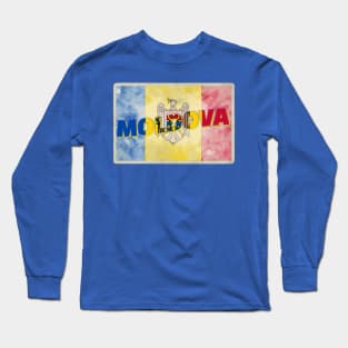 Moldova Vintage style retro souvenir Long Sleeve T-Shirt